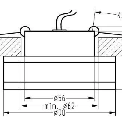 Stropní kulaté vestavné svítidlo BRIDGEPORT - 1xGU5,3, MR16, 50W, stříbrné