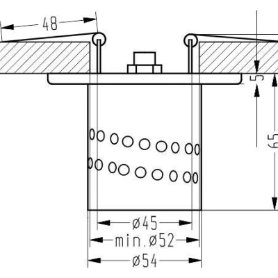 Stropní podhledové LED svítidlo BURIEN - 3W, RGB, kulaté, hliník