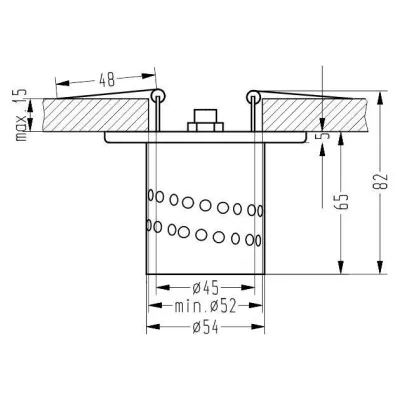 Stropní podhledové LED svítidlo BURIEN - 3W, RGB, kulaté, hliník