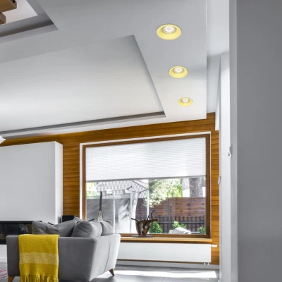 Podhledové stropní kulaté osvětlení CAMAS - 1xGU10, 35W, žluté