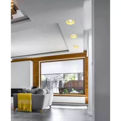 Podhledové stropní kulaté osvětlení CAMAS - 1xGU10, 35W, žluté