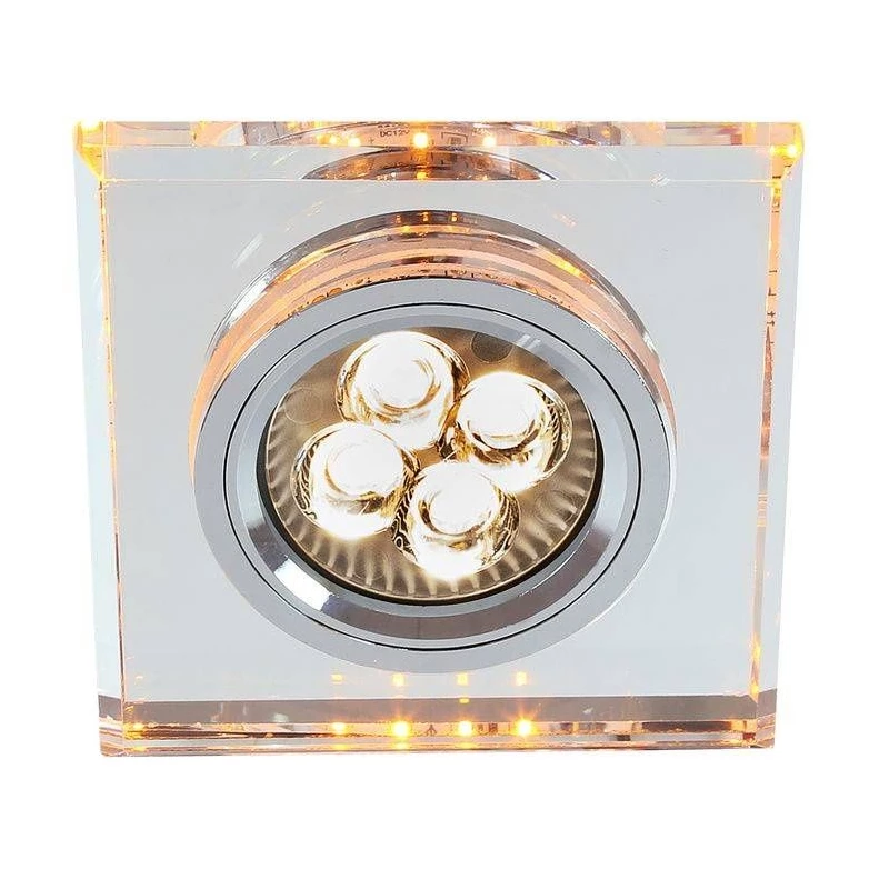 Vestavné stropní LED svítidlo CATHLAMET - 1xGU10, 50W + LED 2,1W, jantarové světlo