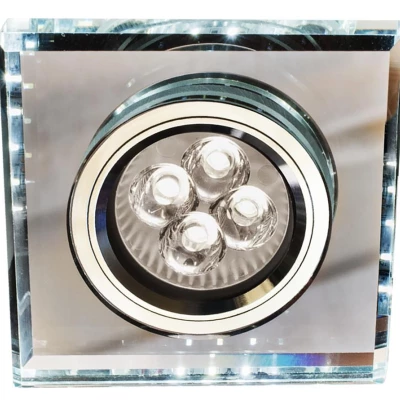 Set 3x vestavné stropní LED svítidlo CATHLAMET - 3xGU10, 50W + LED 2,1W, bílé světlo