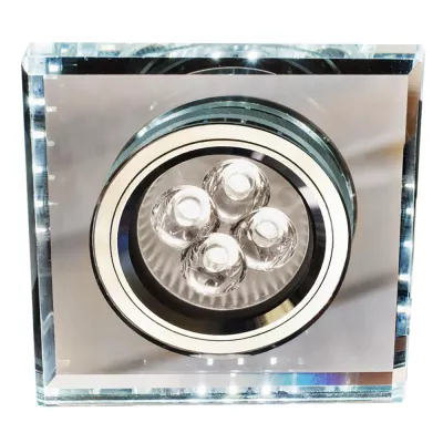 Set 3x vestavné stropní LED svítidlo CATHLAMET - 3xGU10, 50W + LED 2,1W, bílé světlo