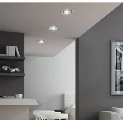 Set 3x vestavné stropní LED svítidlo CATHLAMET - 3xGU10, 50W + LED 2,1W, bílé světlo