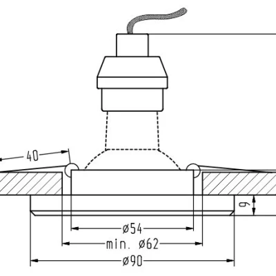 Stropní LED podhledové osvětlení CENTRALIA - 1xGU10, 50W + LED 2,1W, kulaté, bílé světlo