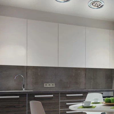 Stropní LED podhledové osvětlení CENTRALIA - 1xGU10, 50W + LED 2,1W, kulaté, bílé světlo