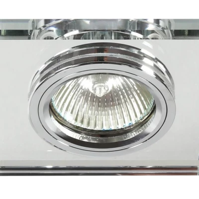 Stropní podhledové moderní osvětlení COLFAX - 1xGU5,3, MR16, 50W, hranaté, čiré