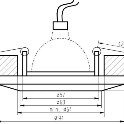 Stropní kulaté vestavné osvětlení COLVILLE - 1xGU5,3, MR16, 50W, černé