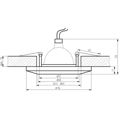Stropní kulaté vestavné osvětlení COLVILLE - 1xGU5,3, MR16, 50W, černé
