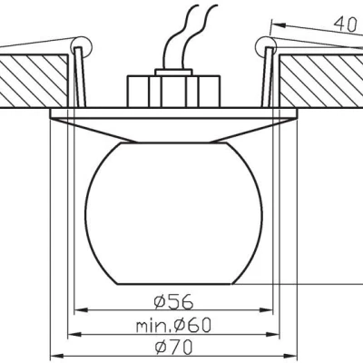 Stropní podhledové osvětlení CORDOVA - 1xG4, 20W, kulaté, stříbrné