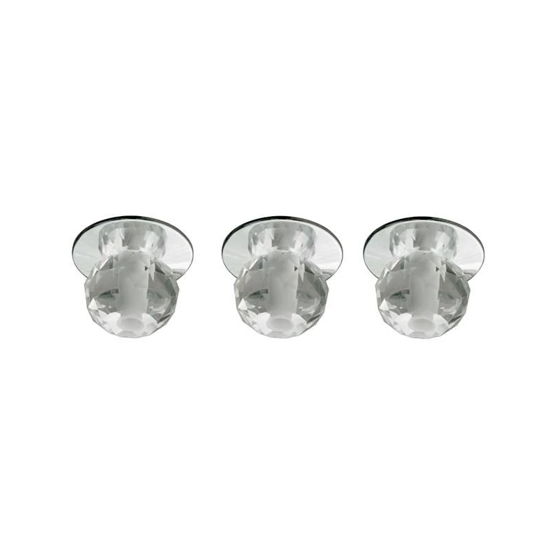 Set 3x stropní podhledové osvětlení CORDOVA - 3xG4, 20W, kulaté, chromované