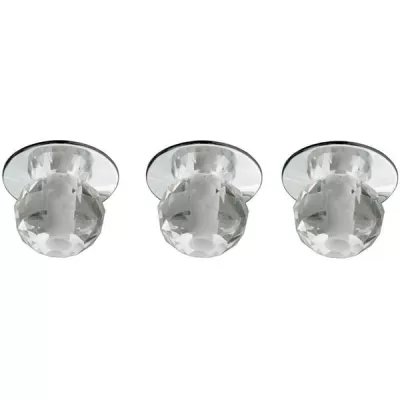 Set 3x stropní podhledové osvětlení CORDOVA - 3xG4, 20W, kulaté, chromované