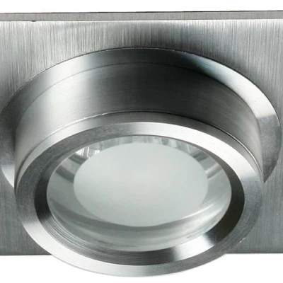 Moderní vestavné hranaté světlo DECATUR - 1GU5,3, xMR16, 50W, 8x8cm, stříbrné