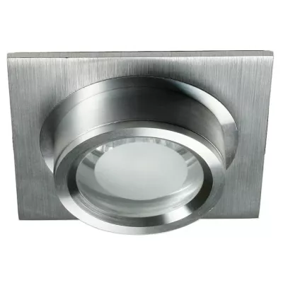 Moderní vestavné hranaté světlo DECATUR - 1GU5,3, xMR16, 50W, 8x8cm, stříbrné