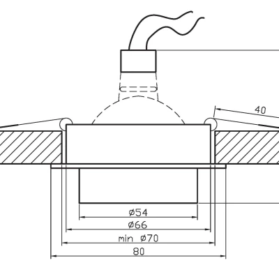 Moderní vestavné hranaté světlo DECATUR - 1GU5,3, xMR16, 50W, 8x8cm, stříbrné