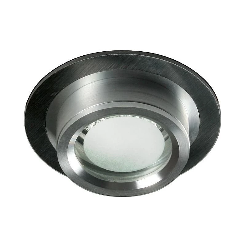 Moderní vestavné kulaté světlo DECATUR - 1xGU5,3, MR16, 50W, 8cm, černé / stříbrné