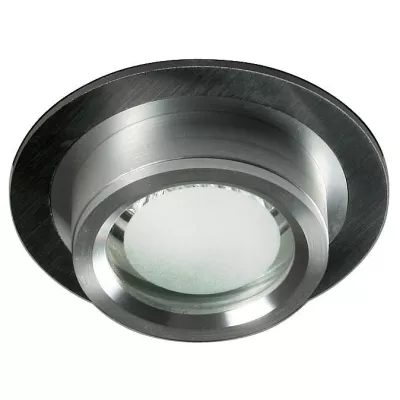 Moderní vestavné kulaté světlo DECATUR - 1xGU5,3, MR16, 50W, 8cm, černé / stříbrné