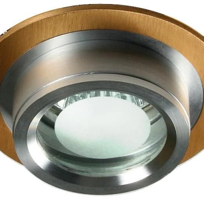 Moderní vestavné kulaté světlo DECATUR - 1xGU5,3, MR16, 50W, 8cm, zlaté / stříbrné