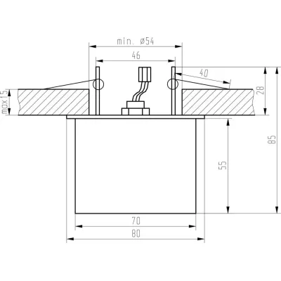 Hranaté stropní podhledové osvětlení DEMNI - 1xG9, 40W, bílé