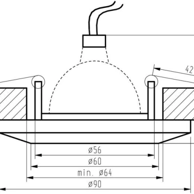 Stropní kulaté zápustné osvětlení DUVALL - 1xGU5,3, MR16, 50W, růžové / žluté