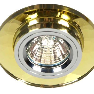 Stropní kulaté zápustné osvětlení DUVALL - 1xGU5,3, MR16, 50W, zlaté