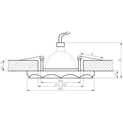 Stropní podhledové osvětlení EDMONDS - 1xGU5,3, MR16, 50W, kulaté, různobarvené
