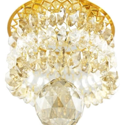 Stropní moderní vestavné světlo EKLUTNA - 1xGU10, MR16, 50W, zlaté / čiré