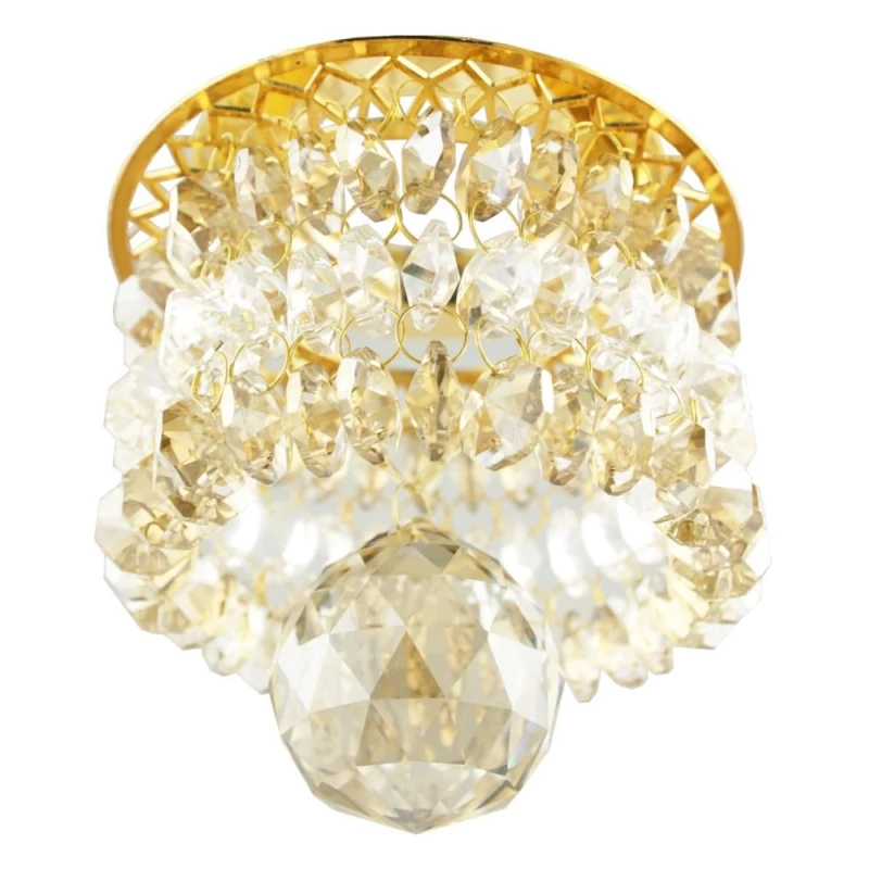 Stropní moderní vestavné světlo EKLUTNA - 1xGU10, MR16, 50W, zlaté / čiré