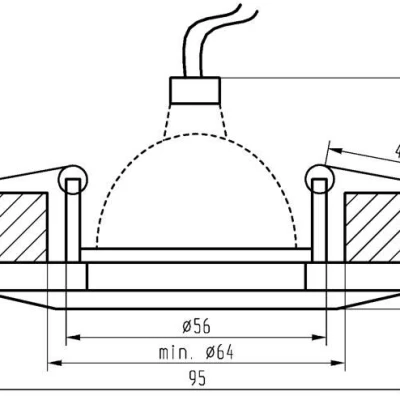 Vestavné stropní svítidlo EPHRATA - 1xGU5,3, MR16, 50W, černé