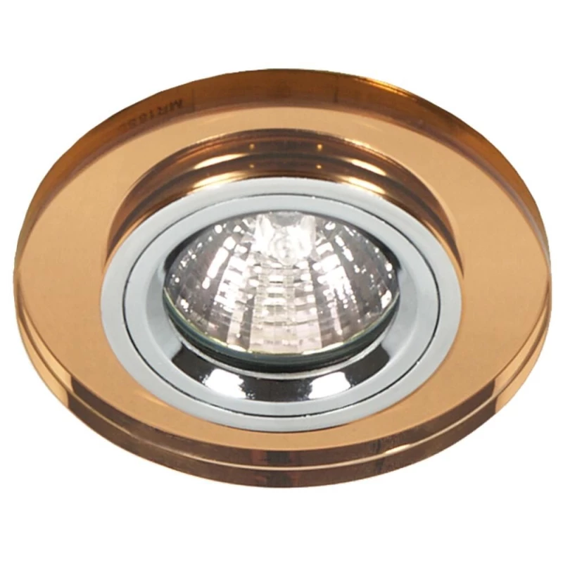 Stropní podhledové moderní osvětlení EVERSON - 1xGU5,3, MR16, 50W, kulaté, hnědé