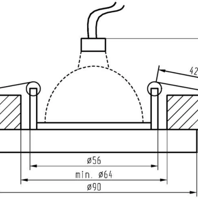 Stropní podhledové moderní osvětlení EVERSON - 1xGU5,3, MR16, 50W, kulaté, hnědé