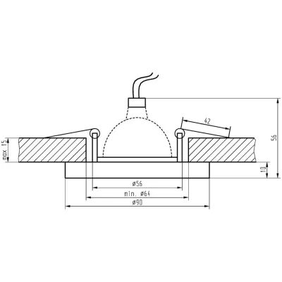 Stropní podhledové moderní osvětlení EVERSON - 1xGU5,3, MR16, 50W, kulaté, čiré