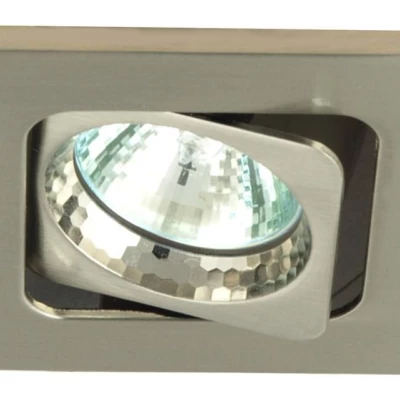 Podhledové stropní hranaté osvětlení FAYRA - 1xGU5,3, 50W, stříbrné