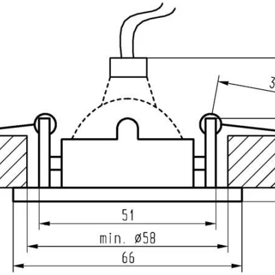 Podhledové stropní hranaté osvětlení FAYRA - 1xGU5,3, 50W, stříbrné