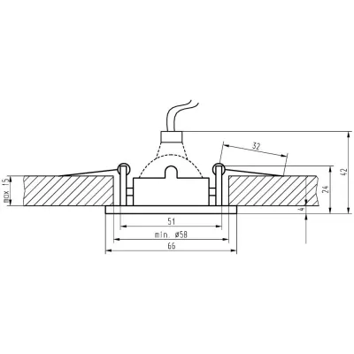 Podhledové stropní hranaté osvětlení FAYRA - 1xGU5,3, 50W, stříbrné