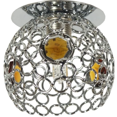 Stropní zápustné svítidlo GALENA - 1xG9, 40W, chromované / jantarové