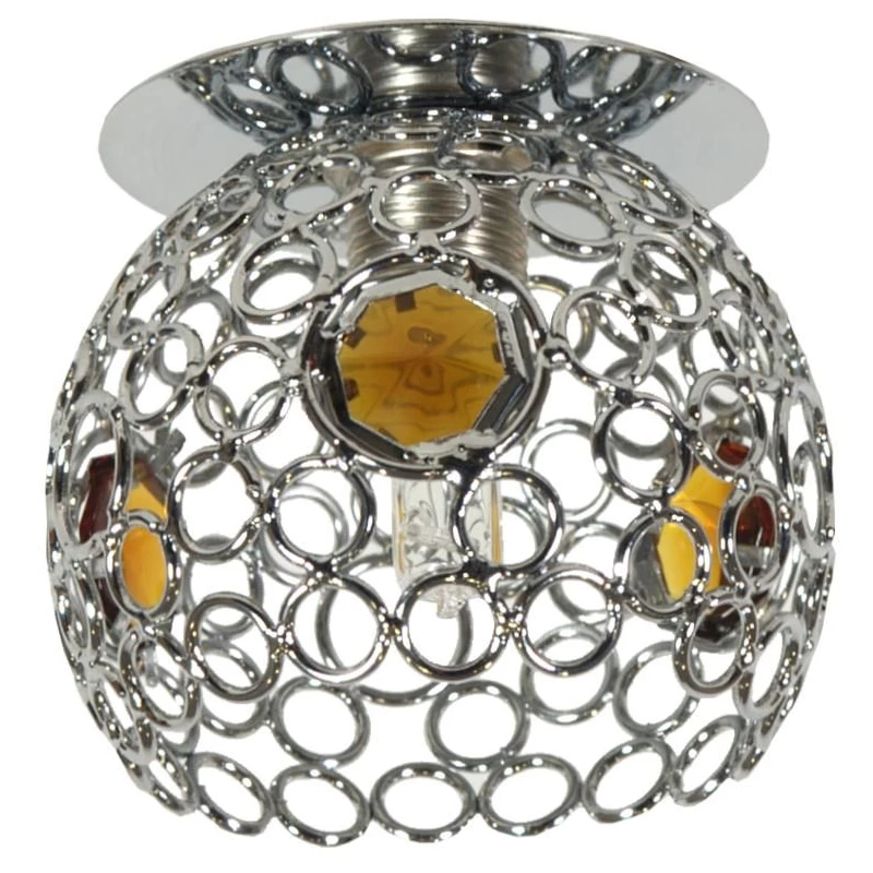 Stropní zápustné svítidlo GALENA - 1xG9, 40W, chromované / jantarové