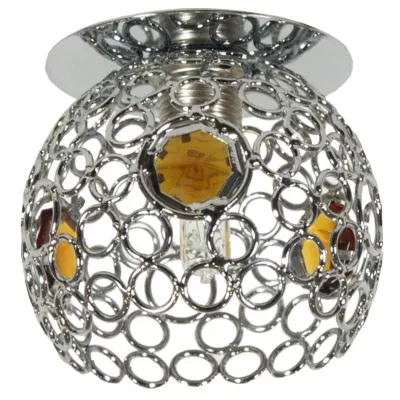 Stropní zápustné svítidlo GALENA - 1xG9, 40W, chromované / jantarové