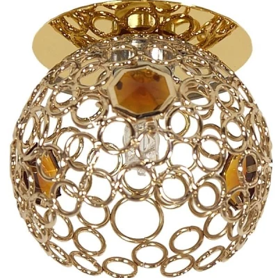 Stropní zápustné svítidlo GALENA - 1xG9, 40W, zlaté / jantarové