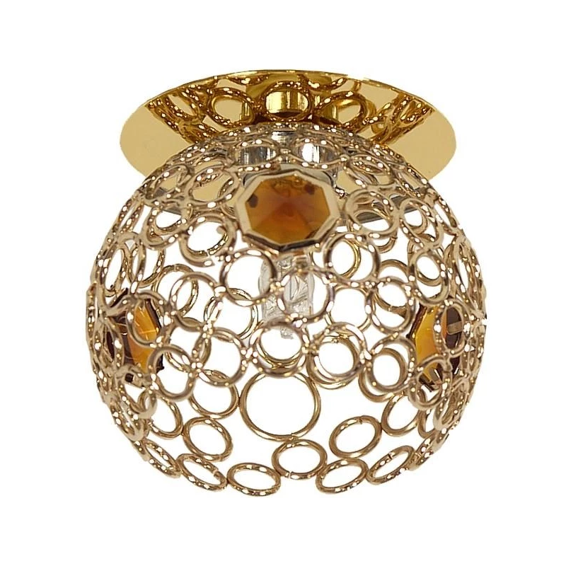 Stropní zápustné svítidlo GALENA - 1xG9, 40W, zlaté / jantarové