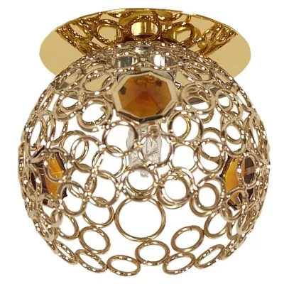 Stropní zápustné svítidlo GALENA - 1xG9, 40W, zlaté / jantarové