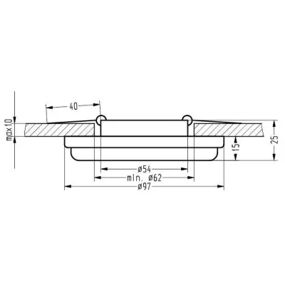 Stropní LED podhledové svítidlo GALLATIN - 5W, 4200K (denní bílá), 10cm, kulaté, čiré