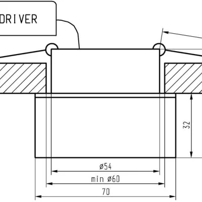 Podhledové stropní LED svítidlo GALLATIN - 3W, 3000K (teplá bílá), 7x7cm, hranaté, čiré