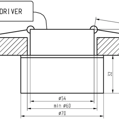 Podhledové stropní LED světlo GALLATIN - 3W, 6500K (studená bílá), 7cm, kulaté, čiré