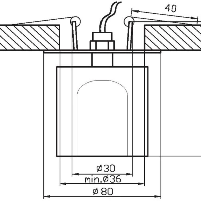 Stropní podhledové osvětlení GIRDWOOD - 1xG4, 20W, žluté