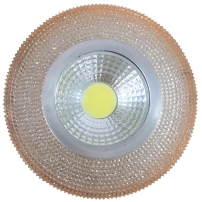 Stropní LED podhledové osvětlení GALLATIN - 5W, 4200K (denní bílá), 10cm, kulaté, jantarové