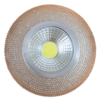 Stropní LED podhledové osvětlení GALLATIN - 5W, 4200K (denní bílá), 10cm, kulaté, jantarové