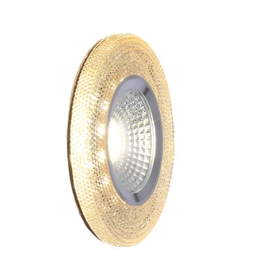 Stropní LED podhledové osvětlení GALLATIN - 5W, 4200K (denní bílá), 10cm, kulaté, jantarové