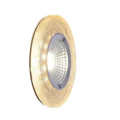 Stropní LED podhledové osvětlení GALLATIN - 5W, 4200K (denní bílá), 10cm, kulaté, jantarové
